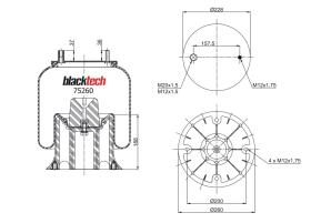 BLACKTECH RML75260CP14 - FUELLE BLACKTECH PISTON PLASTICO FRUEHAUF-MONTENEGRO