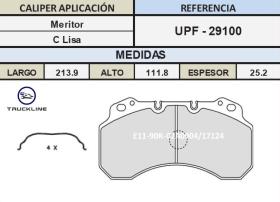 TRUCKLINE UPF29100 - JGO PASTILLAS FRENO TRUCKLINE RVI/NISSAN