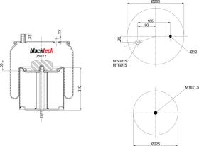 BLACKTECH RML75022C4 - FUELLE BLACKTECH RVI 4911NP04