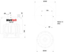BLACKTECH RML76757CP1 - FUELLE BLACKTECH MB MP4 6122NP46