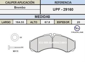 TRUCKLINE UPF29160 - JGO PASTILLAS FRENO TRUCKLINE IVECO/NISSAN/RVI