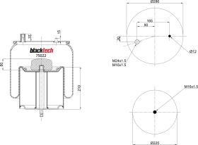 BLACKTECH RML75022C6 - FUELLE BLACKTECH RVI 4911NP06