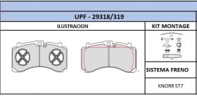 TRUCKLINE UPF29318 - JGO PASTILLAS FRENO TRUCKLINE SAF KB ST7-430